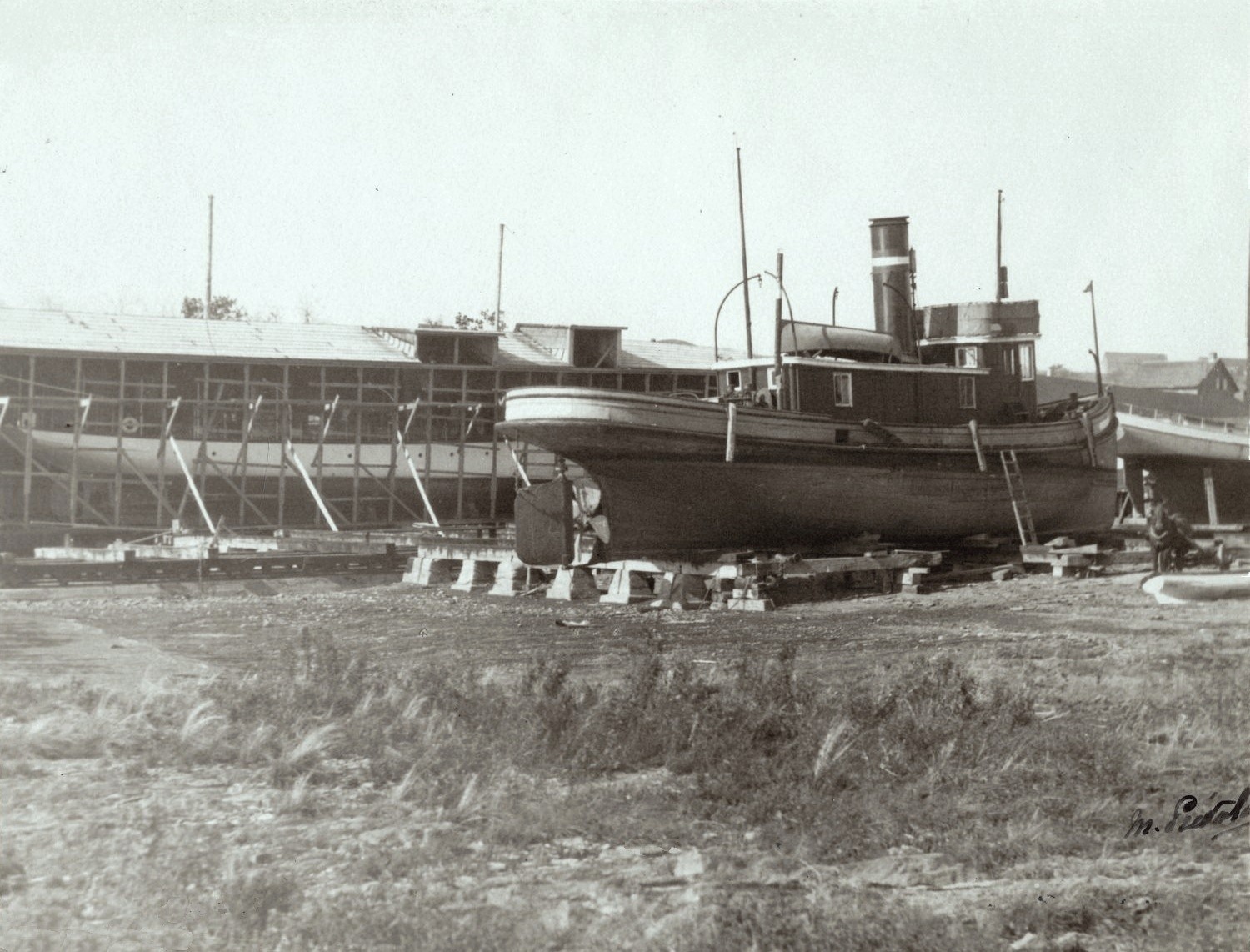 Le chantier maritime de Saint-Laurent-de-l'Ile-d'Orleans, vers 1920